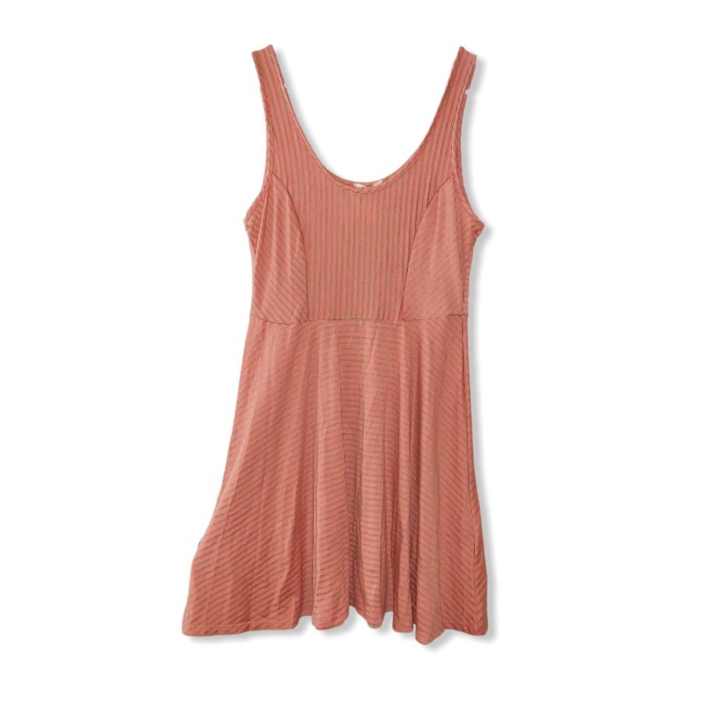 Francesca’s Everly Striped Tank Skater Dress Sz L